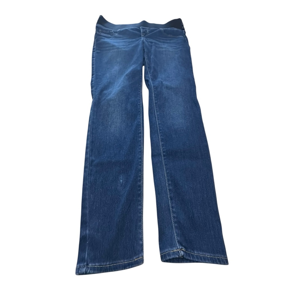 Old Navy Maternity Rockstar Super Skinny Front Low Panel Slip On Jeans